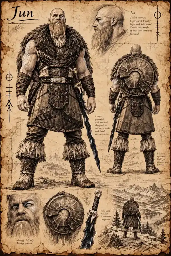 Jun Kormun — Character reference included with Teraven.