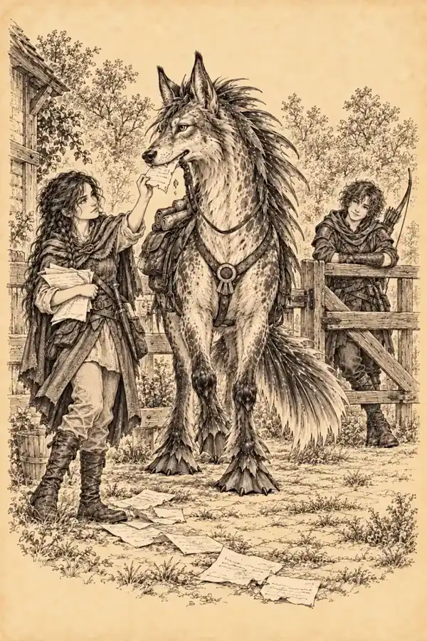 A moment of discovery — Interior illustration from Nimlorn.