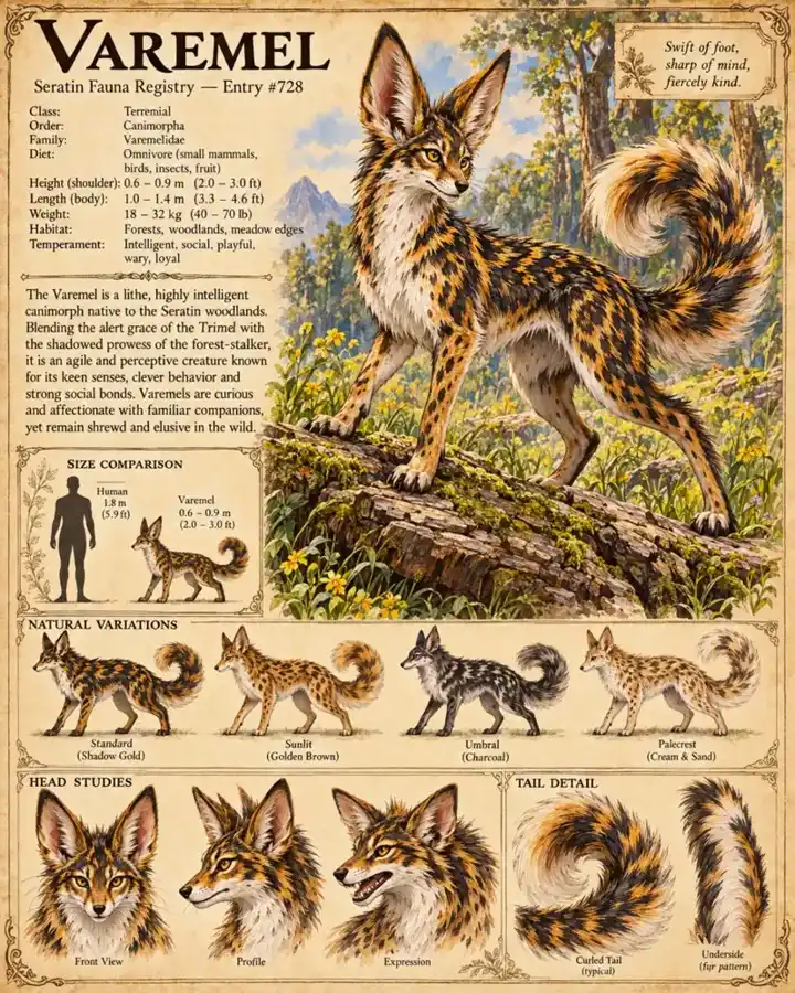 Varemel fauna reference plate